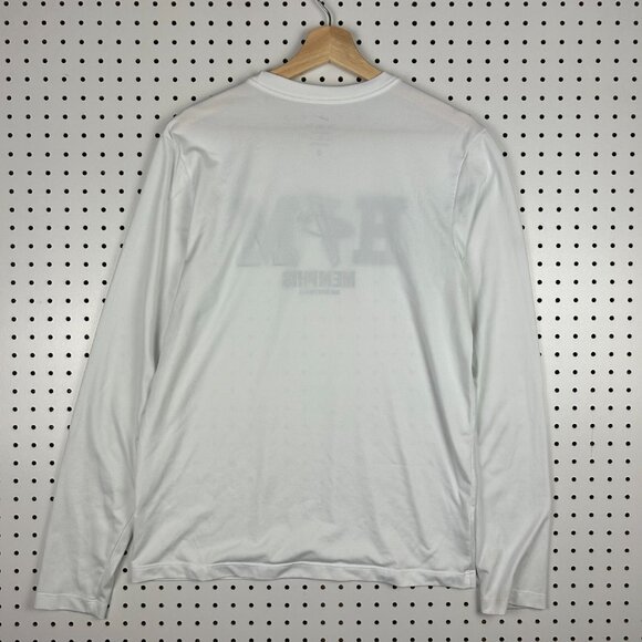 Penny Hardaway 1 Cent Nike Memphis Tigers Long‎ Sleeve Shirt Medium White Team - Picture 4 of 6